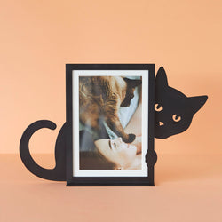 Peeking Cat Photo Frame