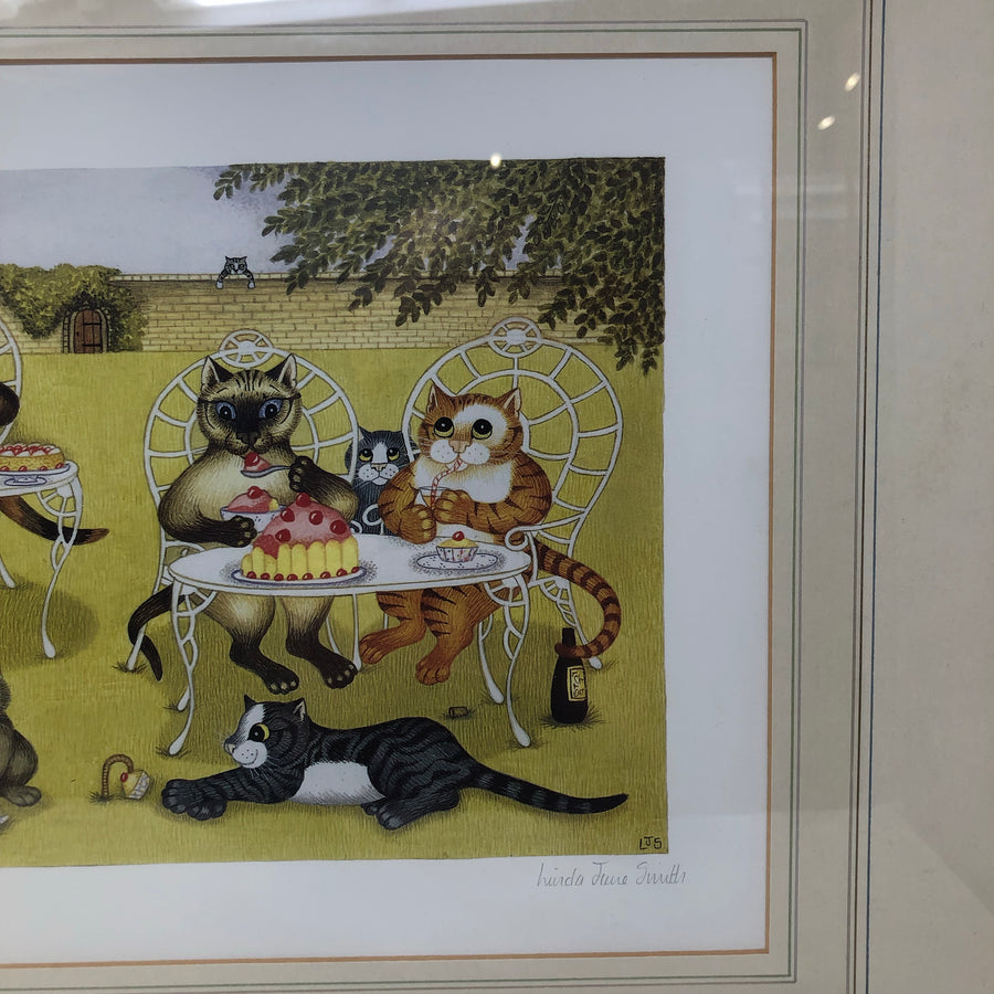 Vintage The Garden Party Limited Edition Framed Print by Linda Jane Smith