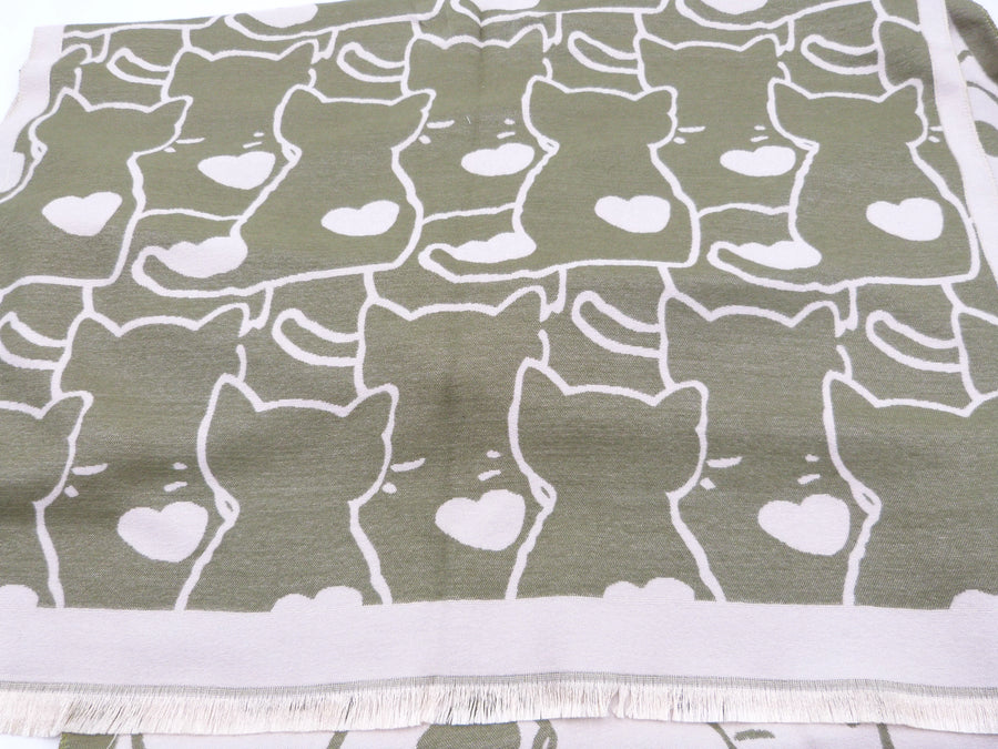 Outline Cat Warm Scarf