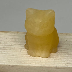 #11 Yellow Calcite Gemstone Kitten November Birthstone