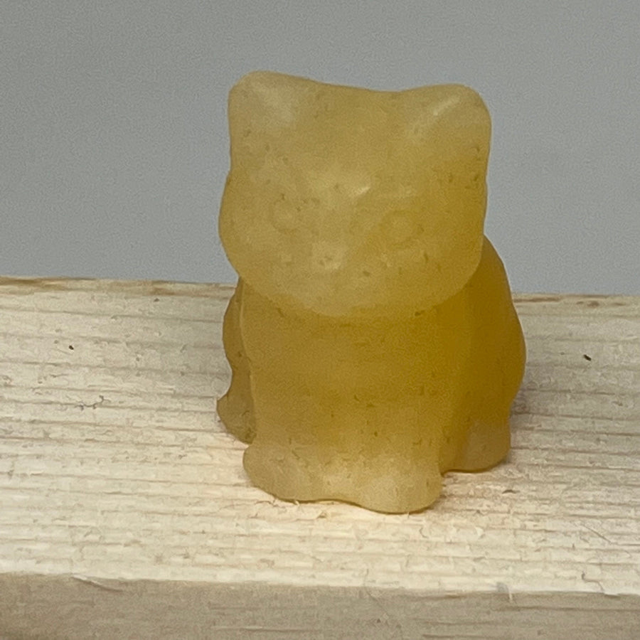 #11 Yellow Calcite Gemstone Kitten November Birthstone