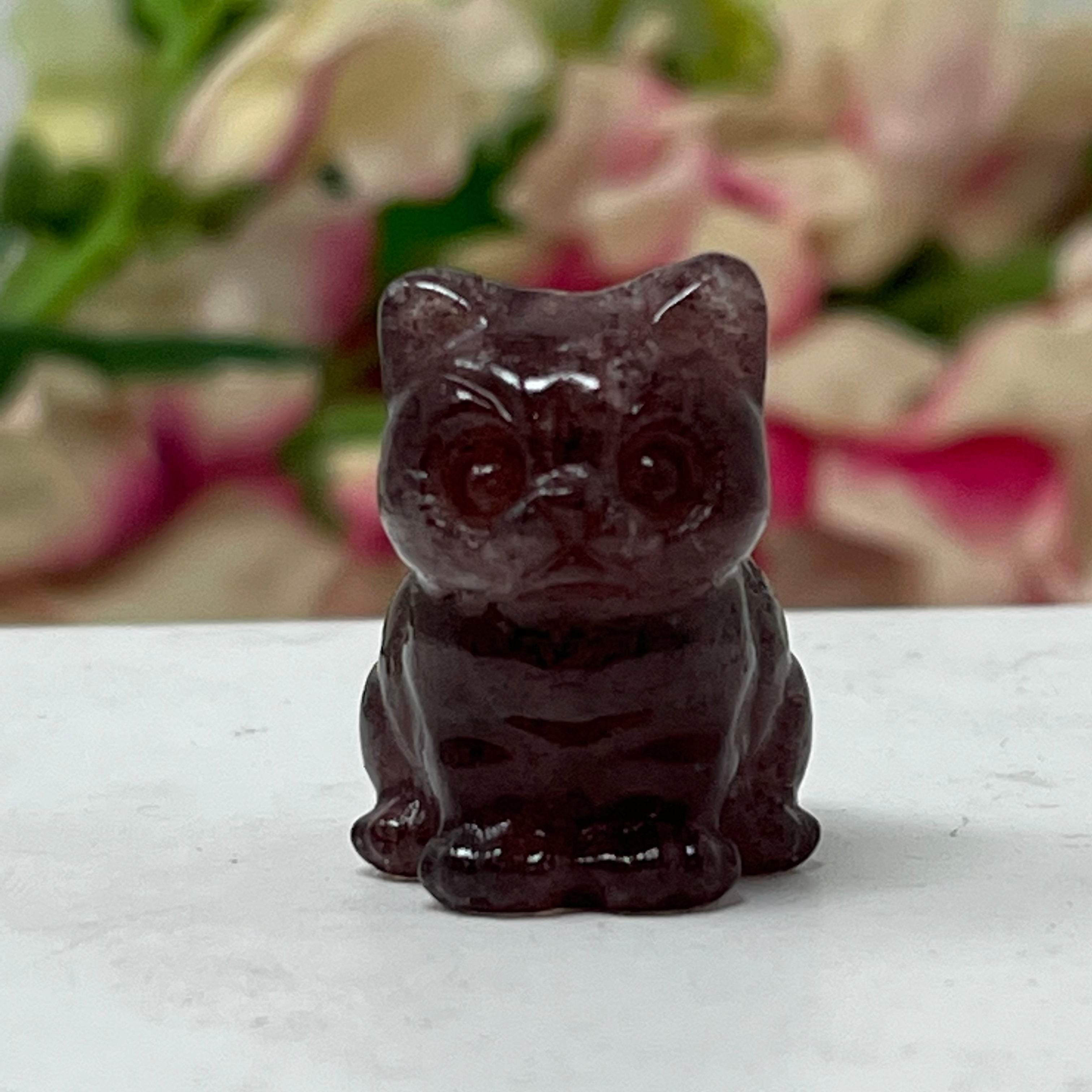 #7 Strawberry Stone Gemstone Kitten July Birthstone