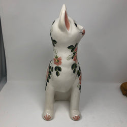 Vintage Griselda Hill (Wemyss) Pottery Large Floral RH Cat