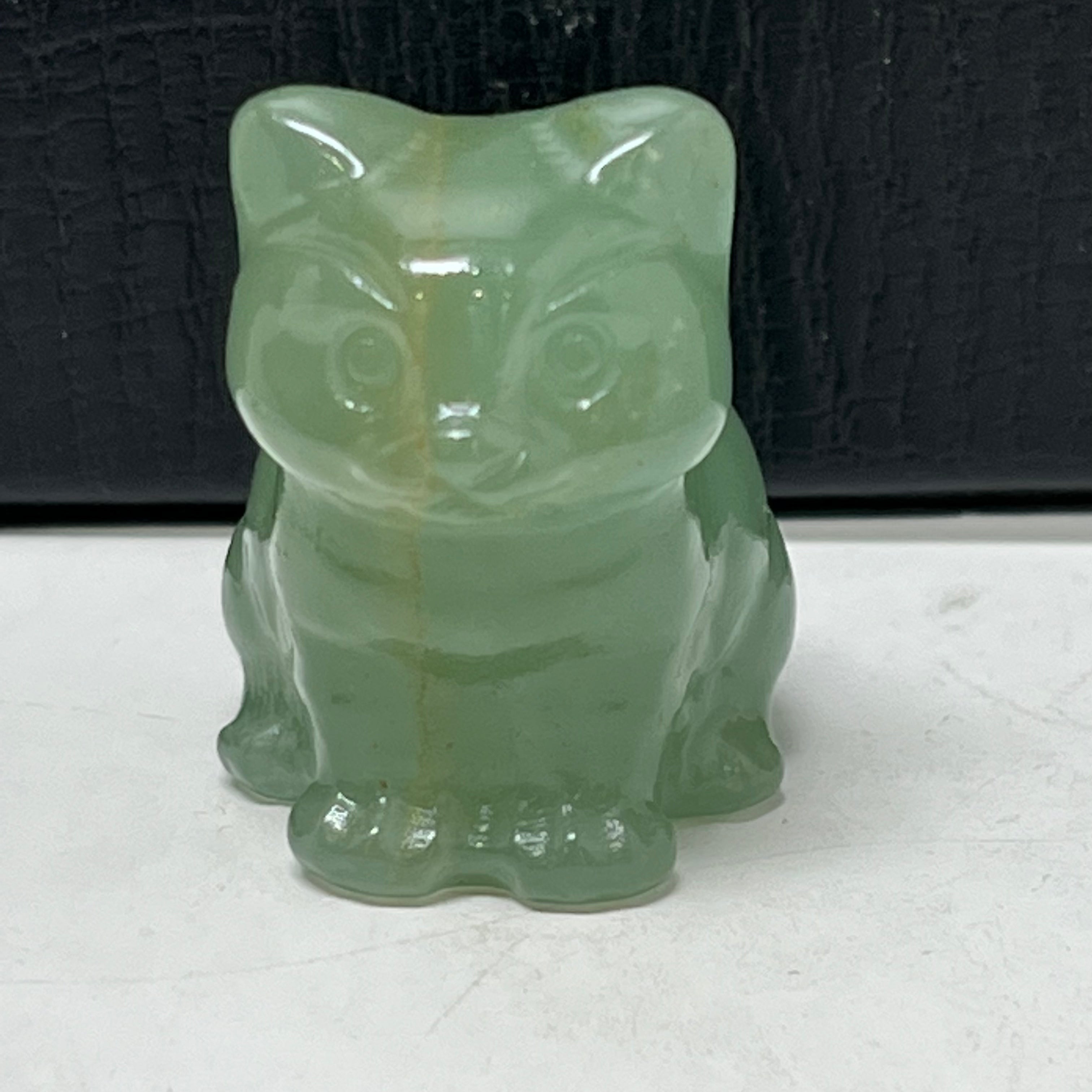 #5 Green Aventurine Gemstone Kitten May birthstone