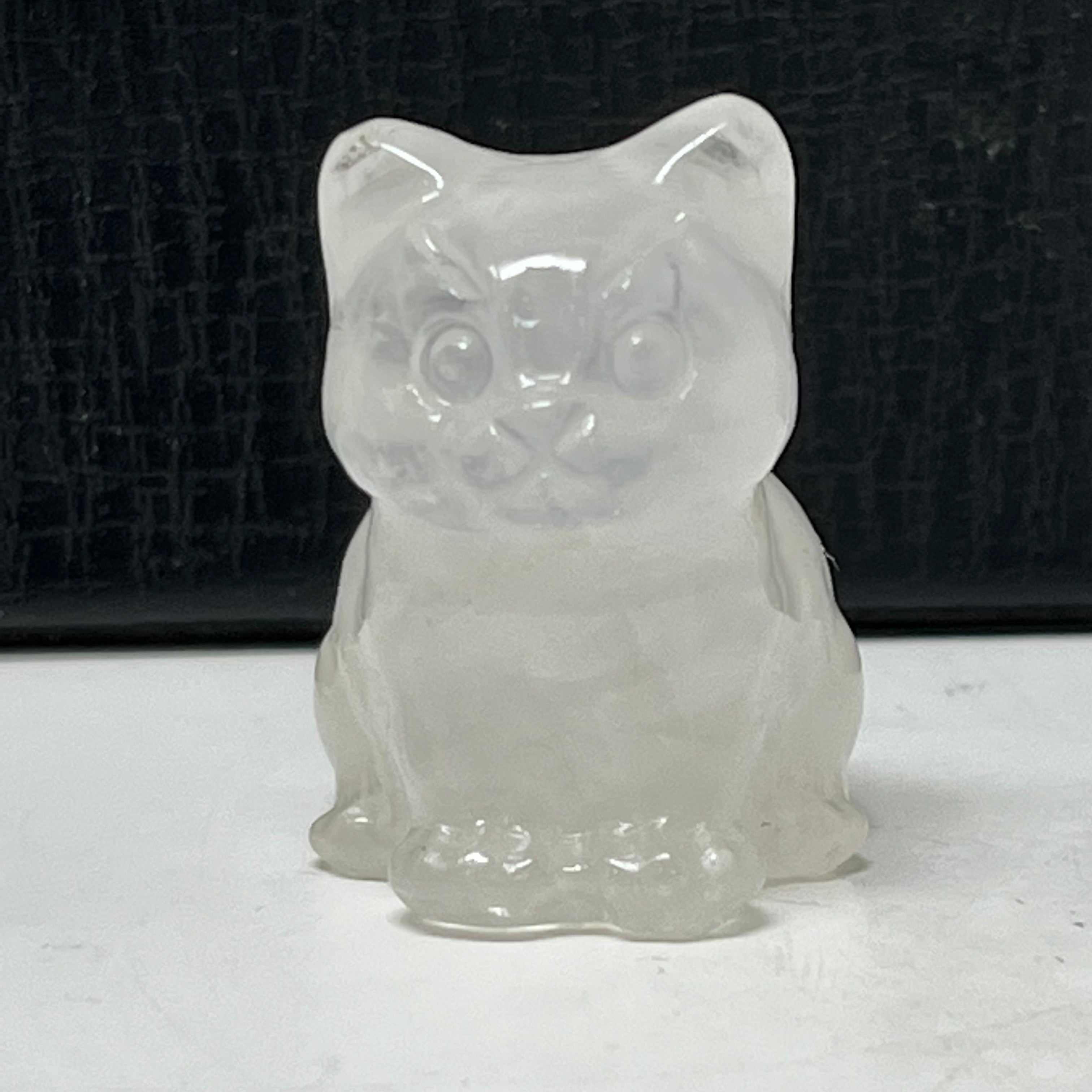 #4 Clear Quartz Gemstone Kitten April Birthstone