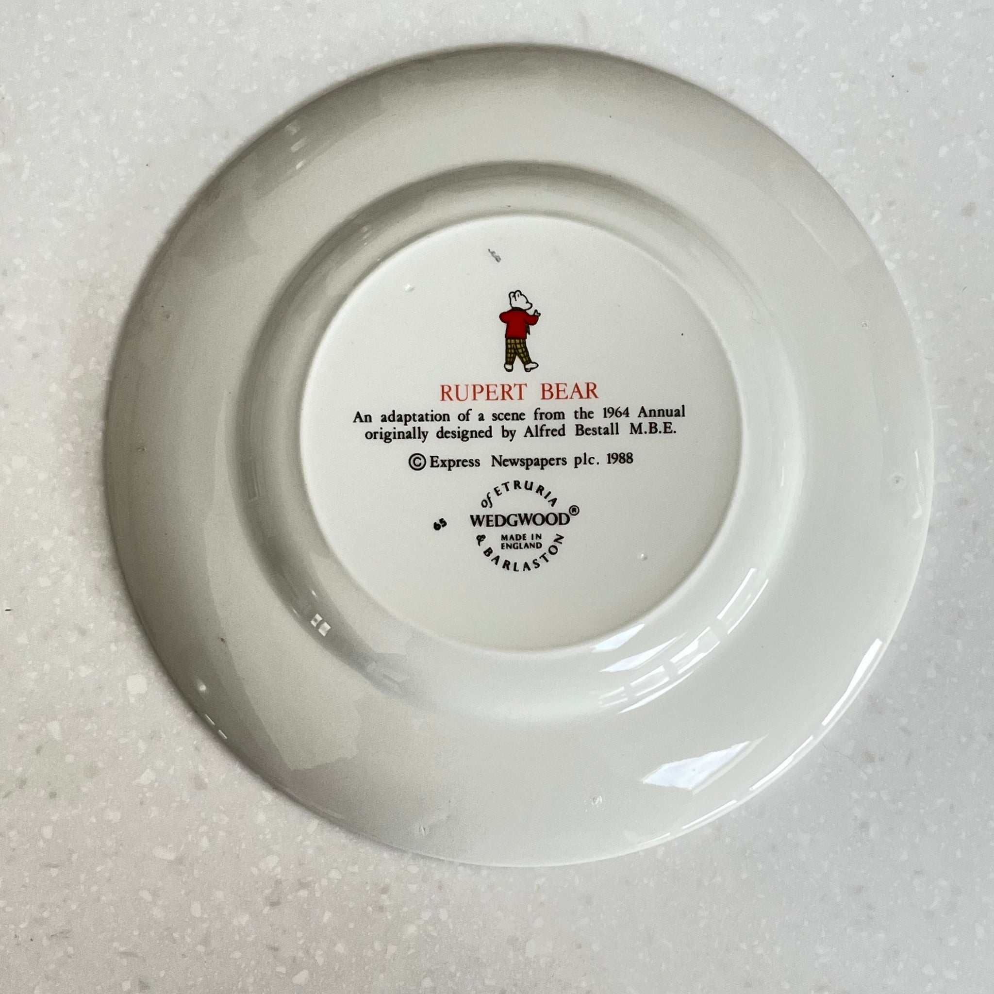 Vintage Rupert Bear with Black Cat Wedgwood 7" Plate