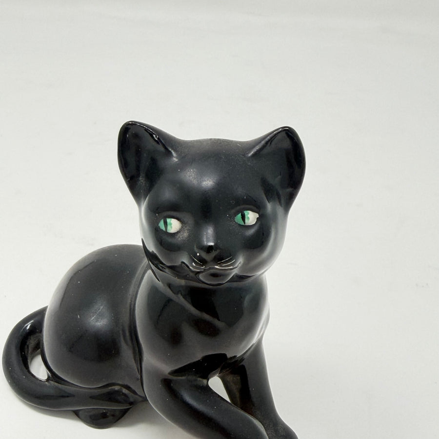 Vintage Goebel Black Cat with Orange Ball