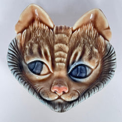 Vintage Wade Cat Face Trinket Dish