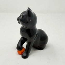 Vintage Goebel Black Cat with Orange Ball
