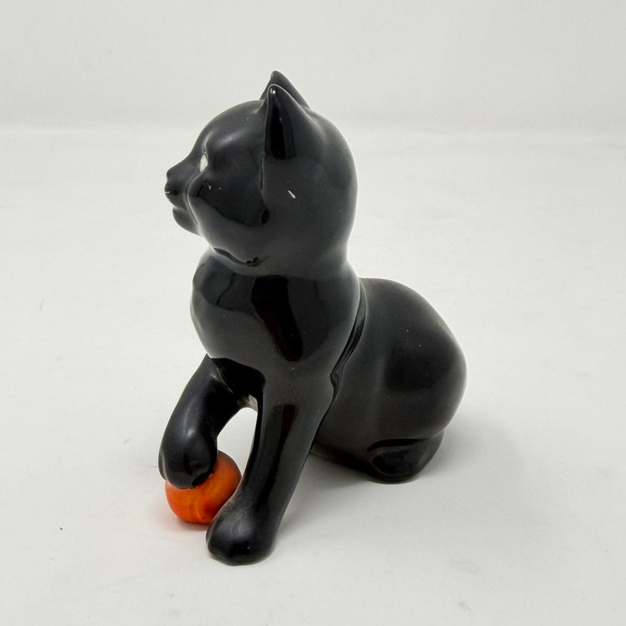 Vintage Goebel Black Cat with Orange Ball