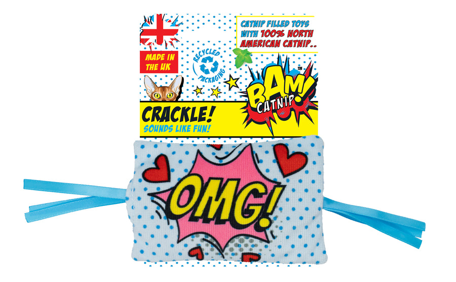 BAM Catnip Crackle Pillow
