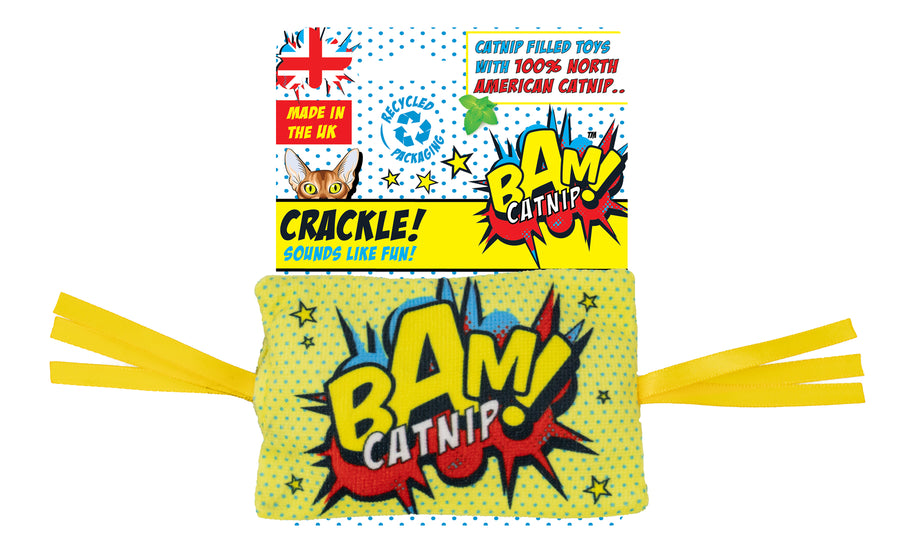 BAM Catnip Crackle Pillow