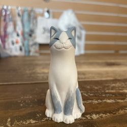 Hand-Painted Blue Bicolour Original Lucky Cat