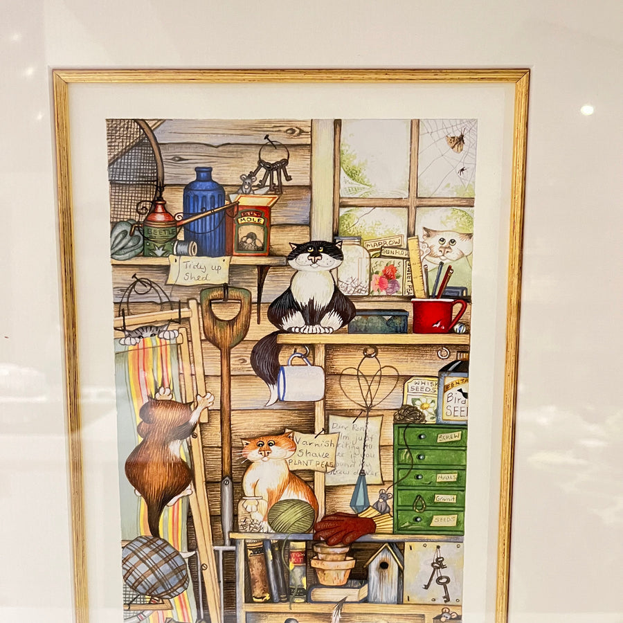 The Potting Shed, Vintage Linda Jane Smith Framed Limited Edition Print