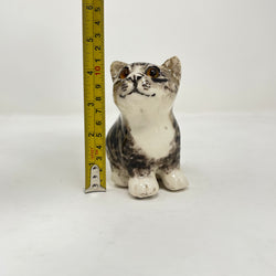 Winstanley Chubby Tabby Cat Looking Up - Size 1