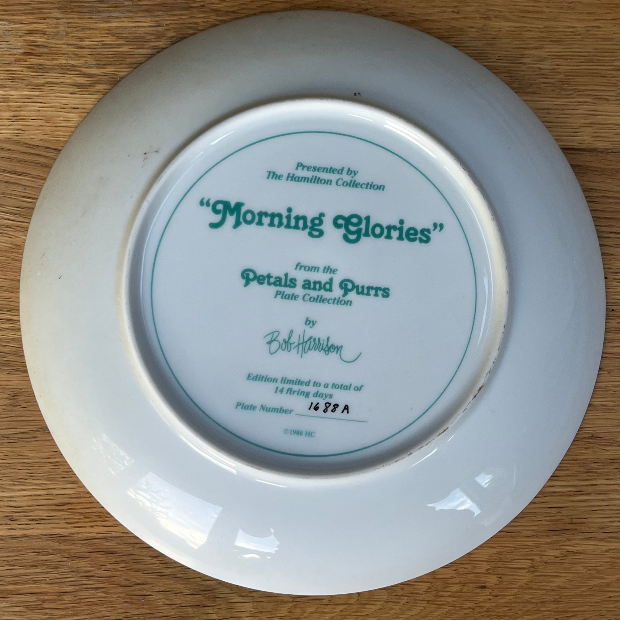 Vintage Plate Morning Glories by The Hamilton Collection