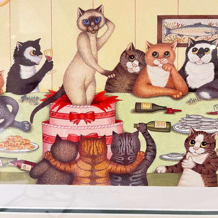 The Stag Party, Linda Jane Smith Vintage Framed Limited Edition Print