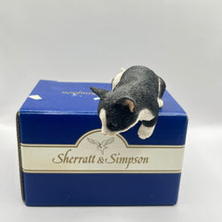 Vintage Sherratt & Simpson Black & White Cat Shelf Hanging Paw (Boxed)