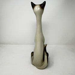 Vintage Long Necked Siamese Cat 34cm Tall