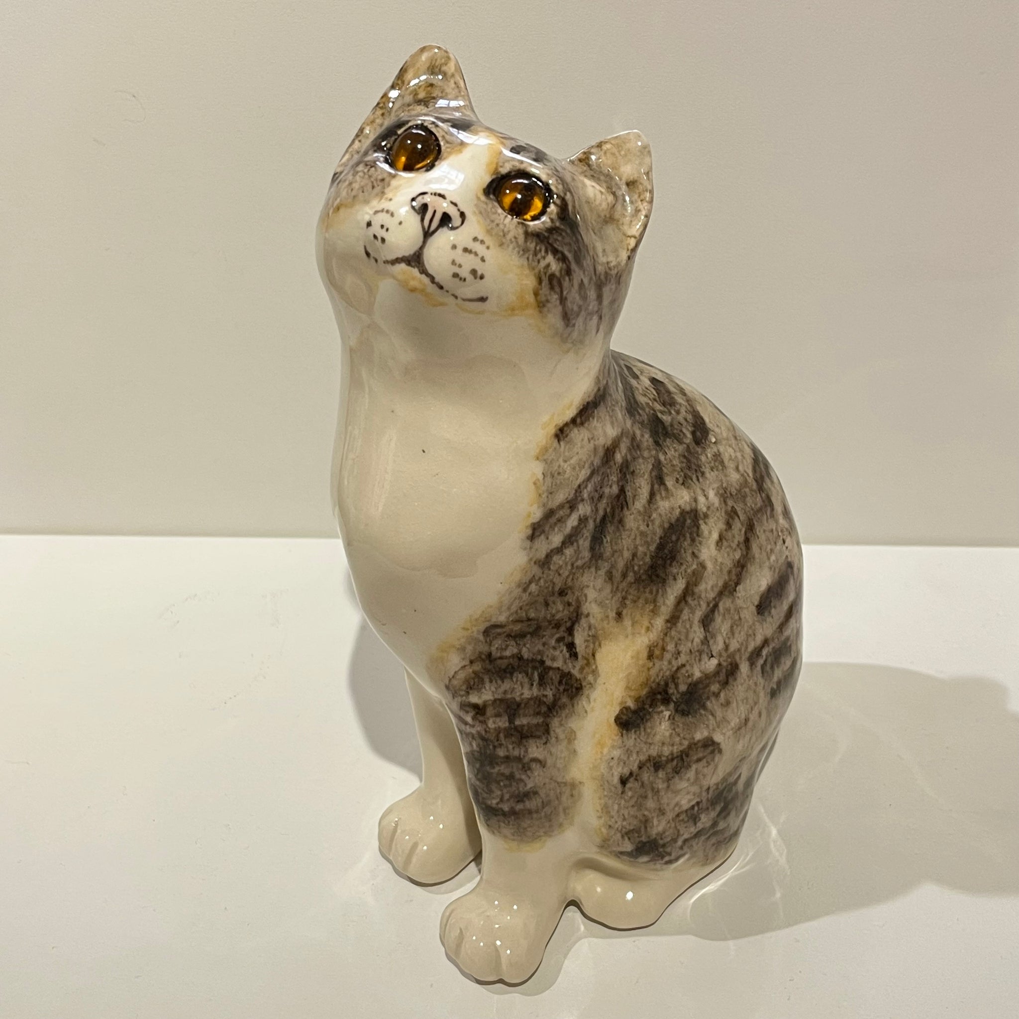 Tabby & White Winstanley Cat Looking Up - Size 3