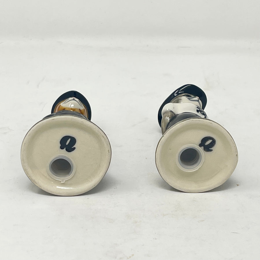 Vintage Quail Pottery Police Cats Salt & Pepper Set