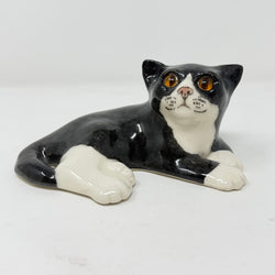 Winstanley Black & White Cat Lying Size 2