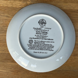 Vintage Plate Gone Fishing: Maine Coons by Knowles China