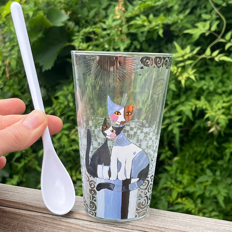 Vintage Rosina Wachtmeister Glass & Spoon Nico e Nicola