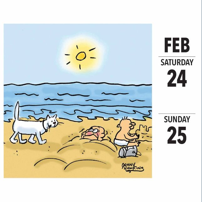 Cat Cartoon-A-Day 2024 Desk Calendar - LAST FEW