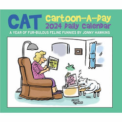 Cat Cartoon-A-Day 2024 Desk Calendar - LAST FEW