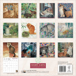 Ivory Cats 2024 Wall Calendar