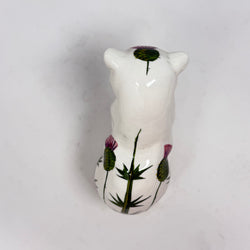 Vintage Plichta Pottery Thistle Cat 14cm Tall
