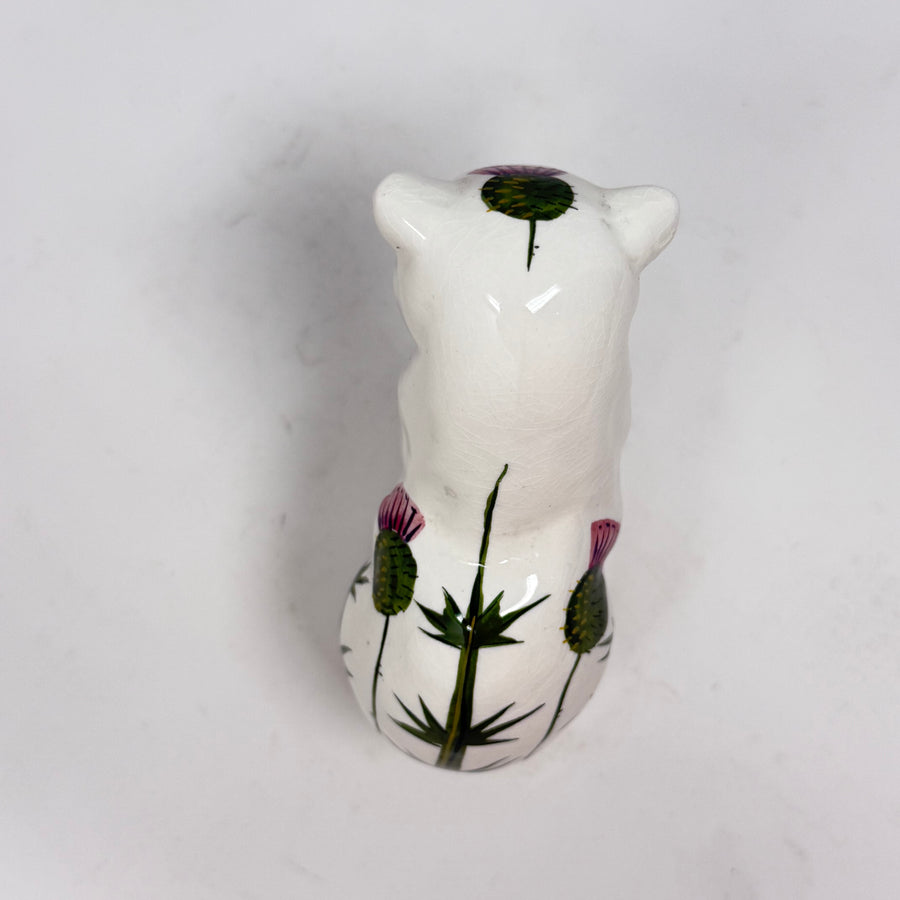 Vintage Plichta Pottery Thistle Cat 14cm Tall