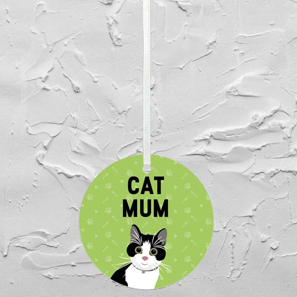 Cat Mum Ceramic Dangler