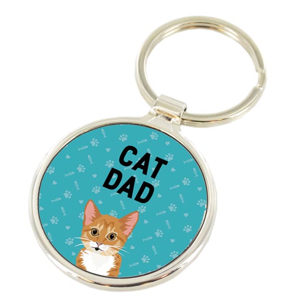 Cat Dad Keyring