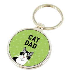 Cat Dad Keyring