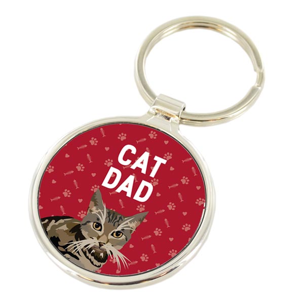 Cat Dad Keyring