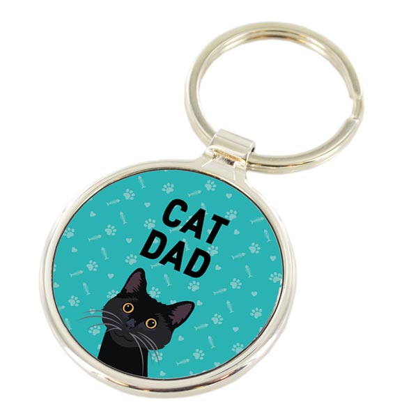 Cat Dad Keyring