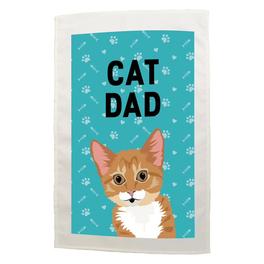 Cat Dad Tea Towel