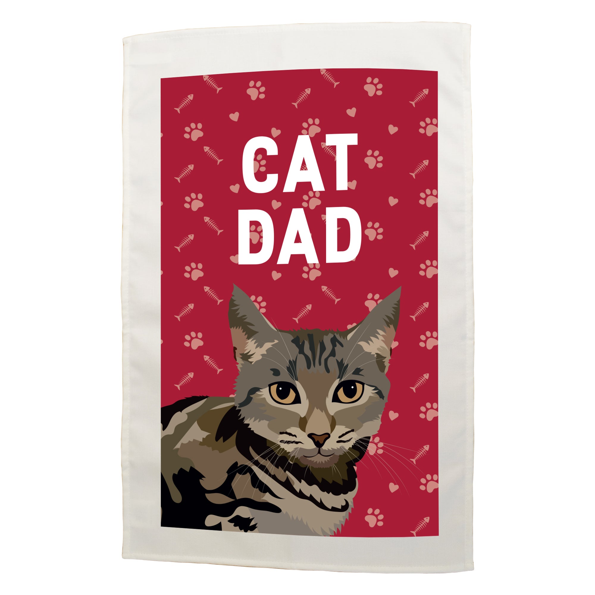 Cat Dad Tea Towel