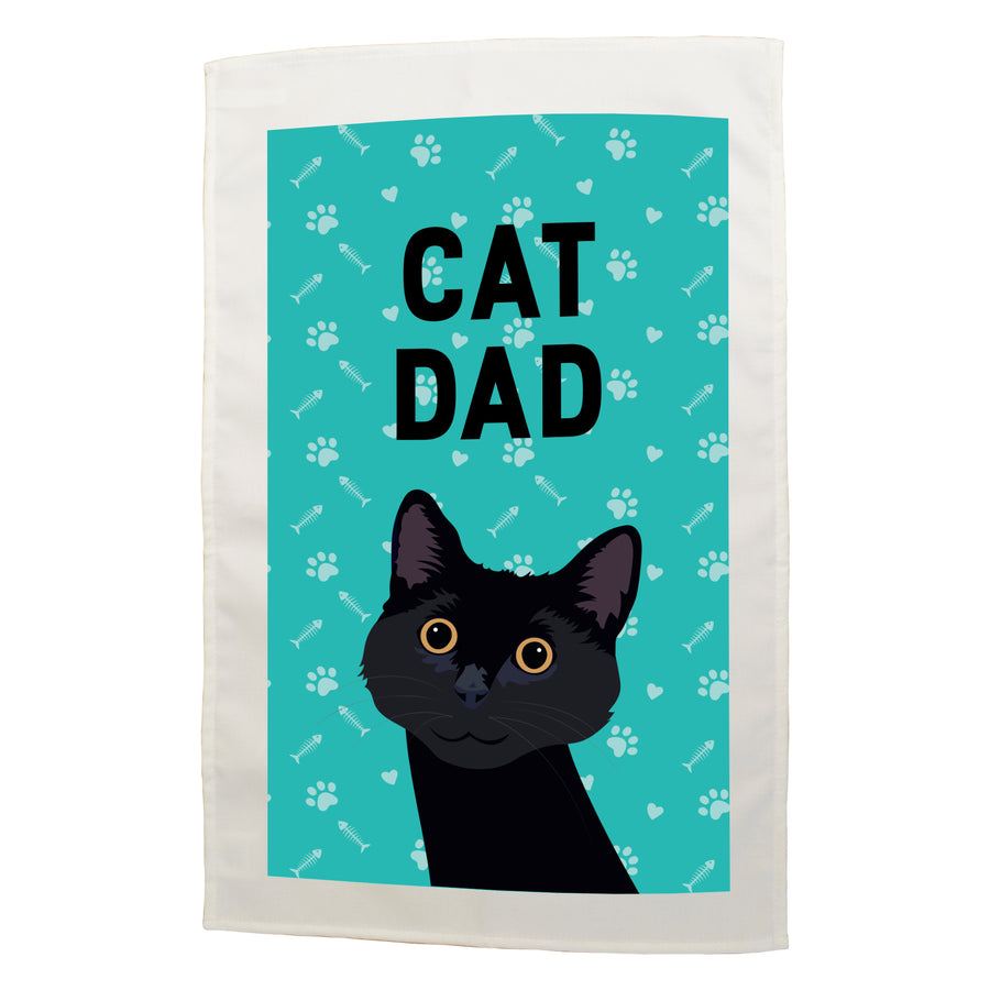 Cat Dad Tea Towel