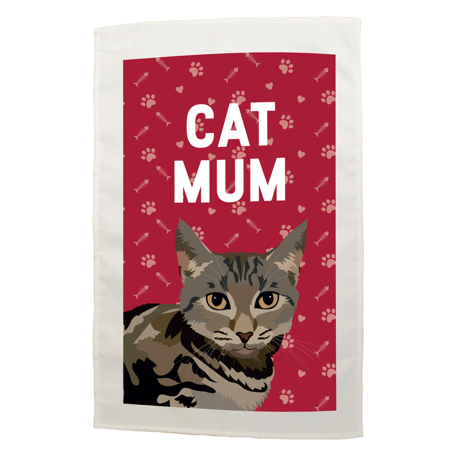 Cat Mum Tea Towel