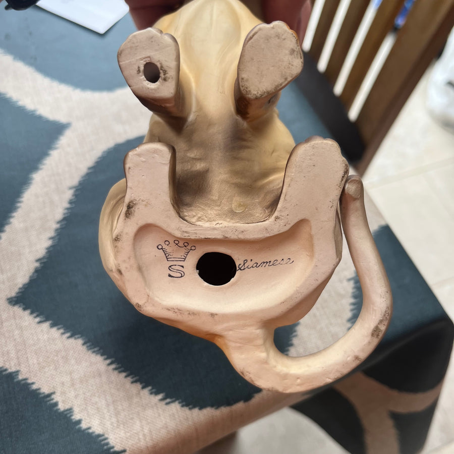 Vintage Bisque Siamese Cat by Royal Crown Japan