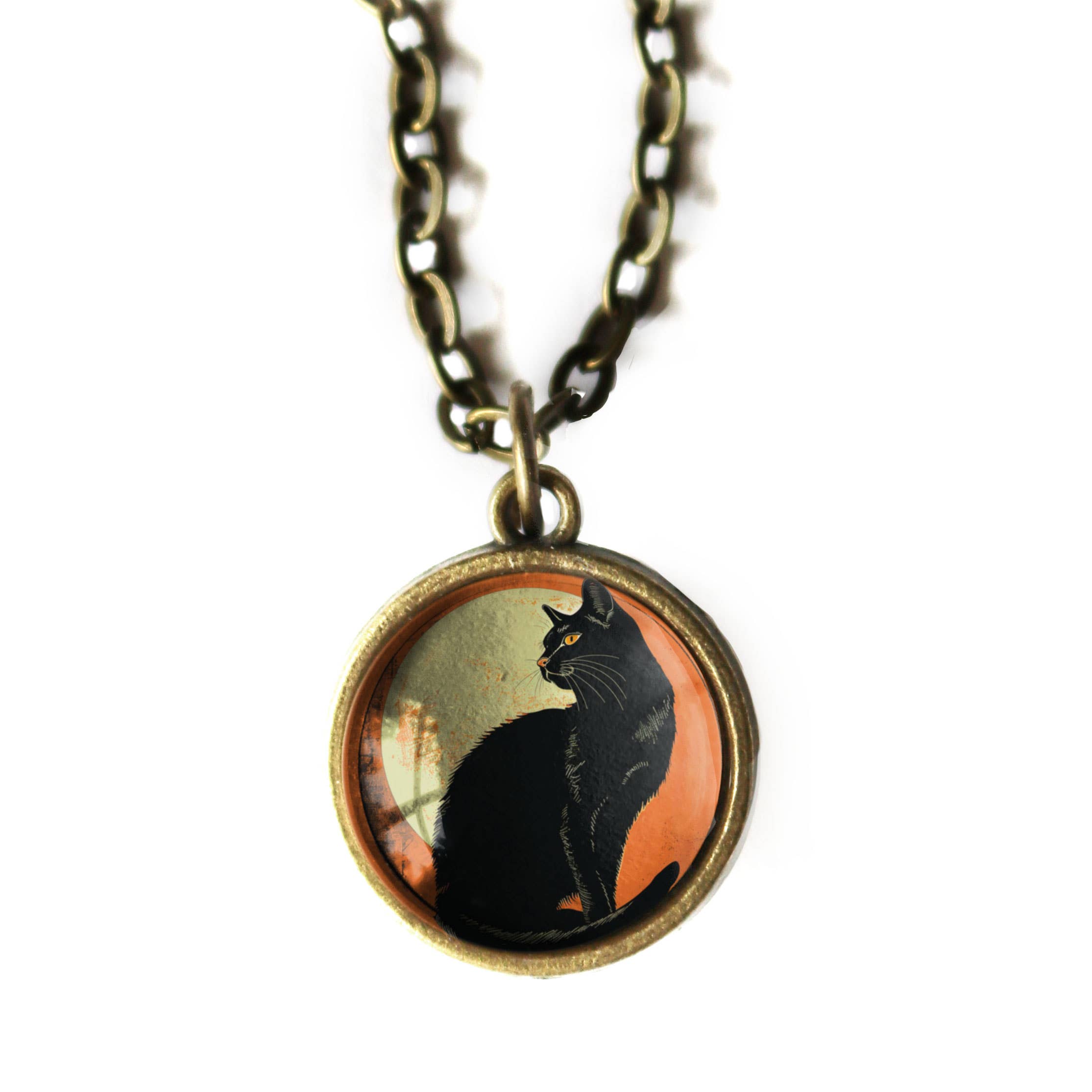 Chat Noir Reversible Pendant Necklace