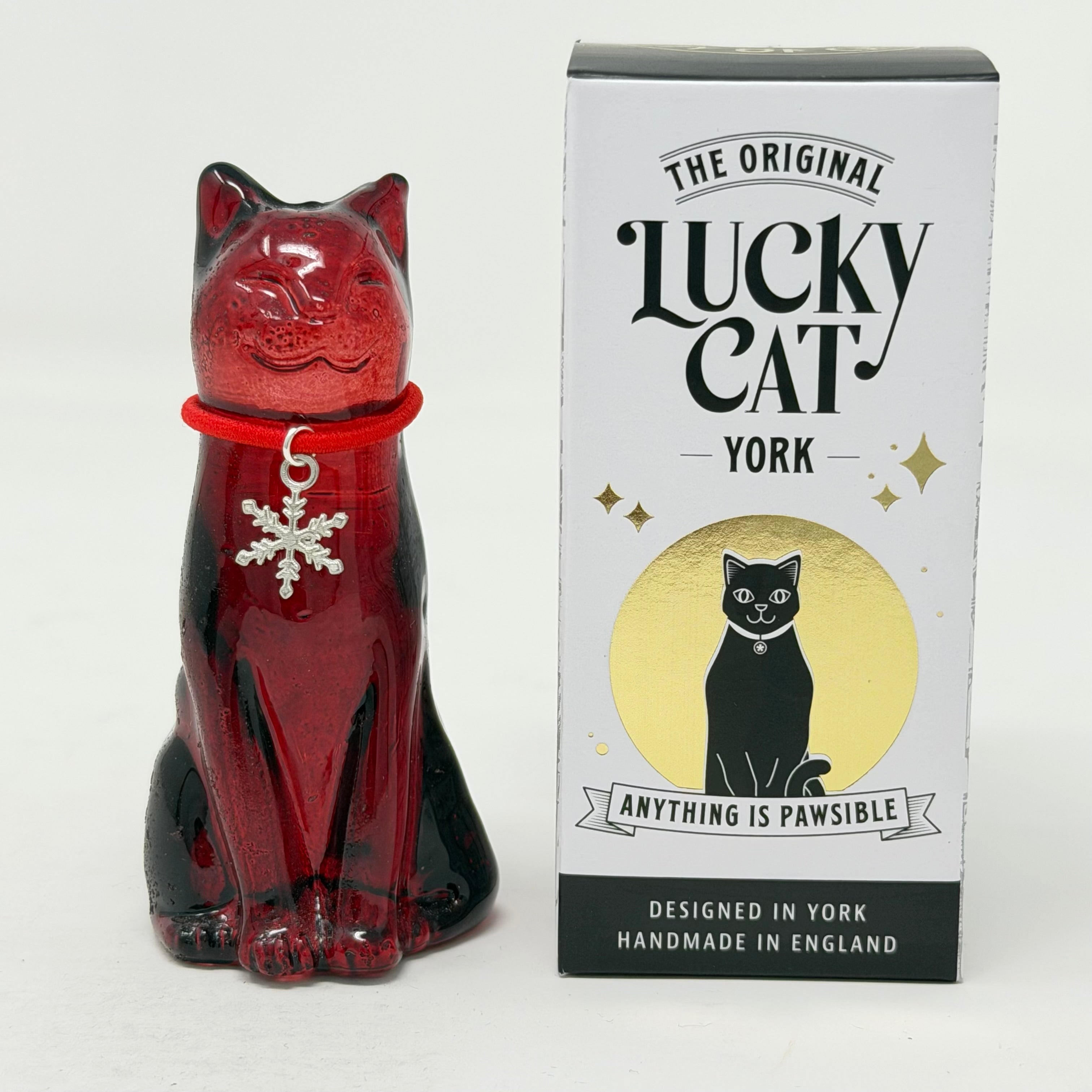 January Lucky Glass Cat