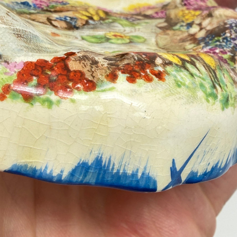 Vintage Cat & Pond Coronet Ware Ash Tray or Small Trinket Dish