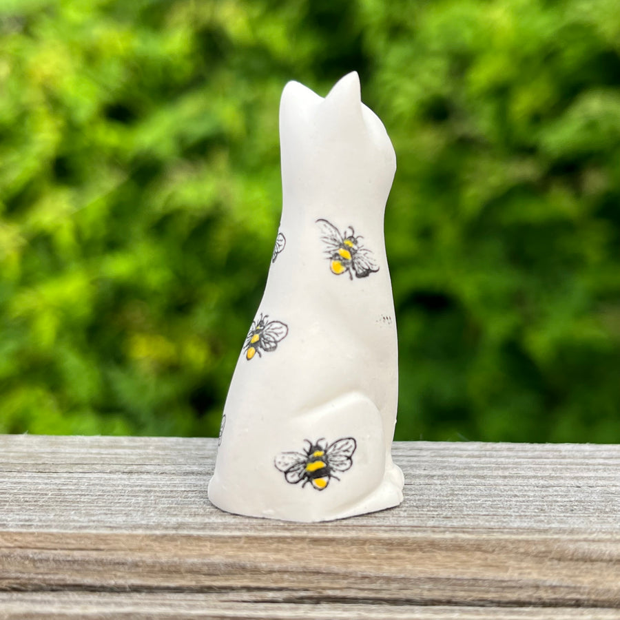 Bees Hand Coloured Original Lucky Kitten
