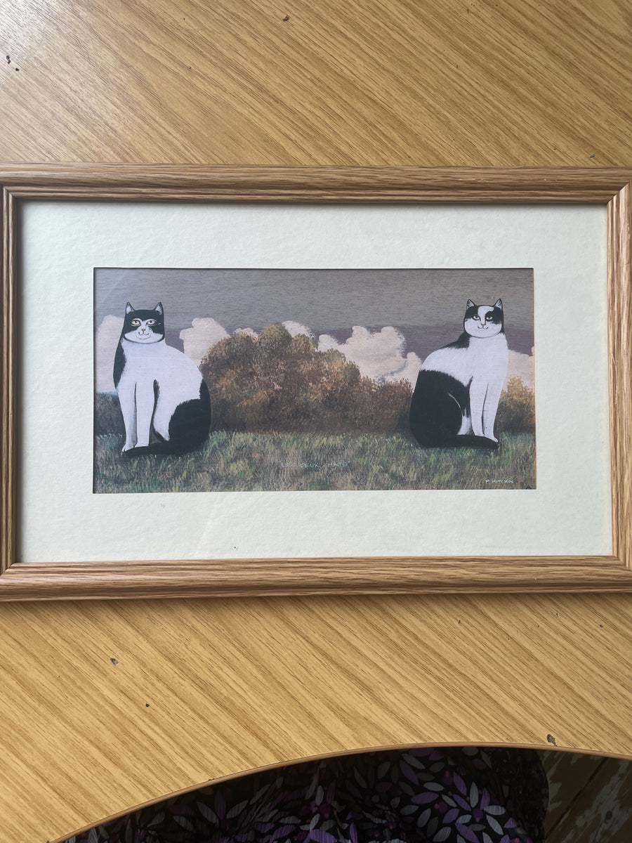 2817 Les Deux Chats Framed Print
