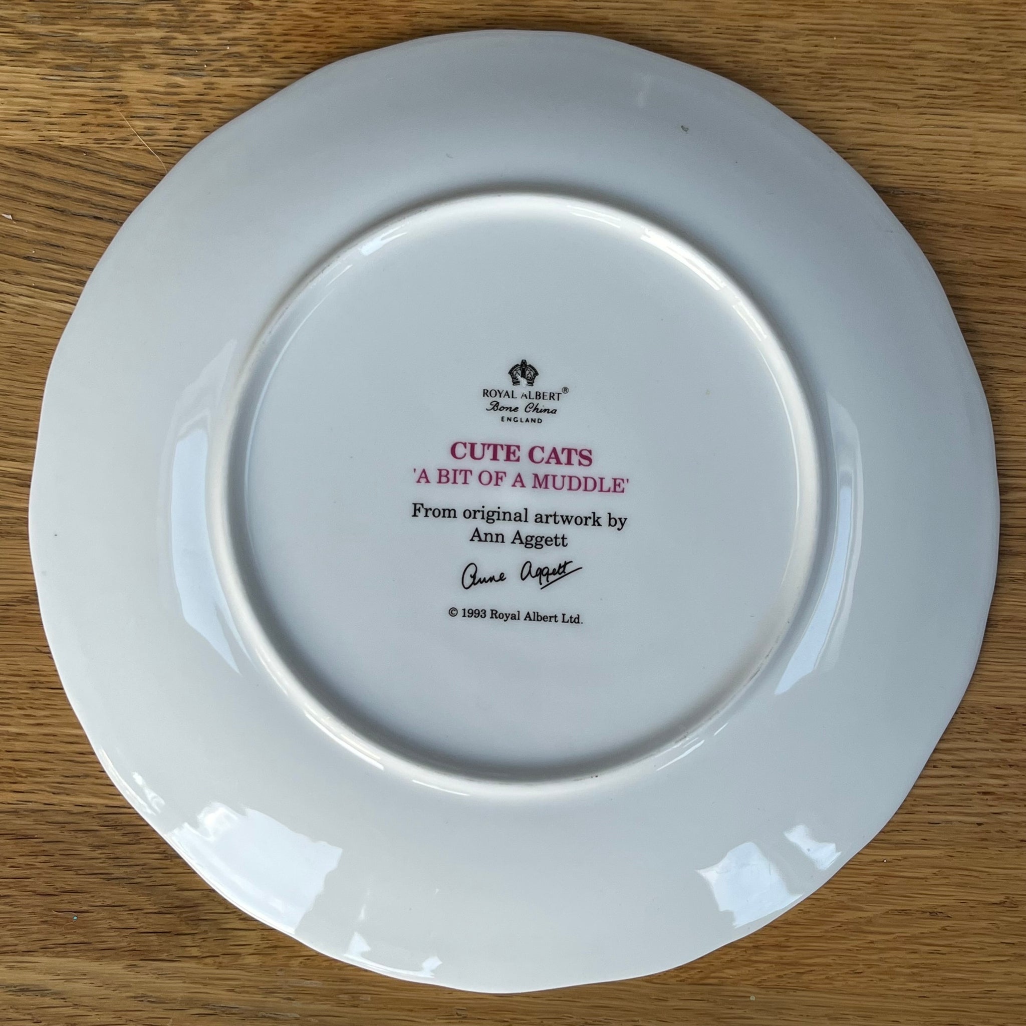 Vintage Plate A Bit of a Muddle by Royal Albert