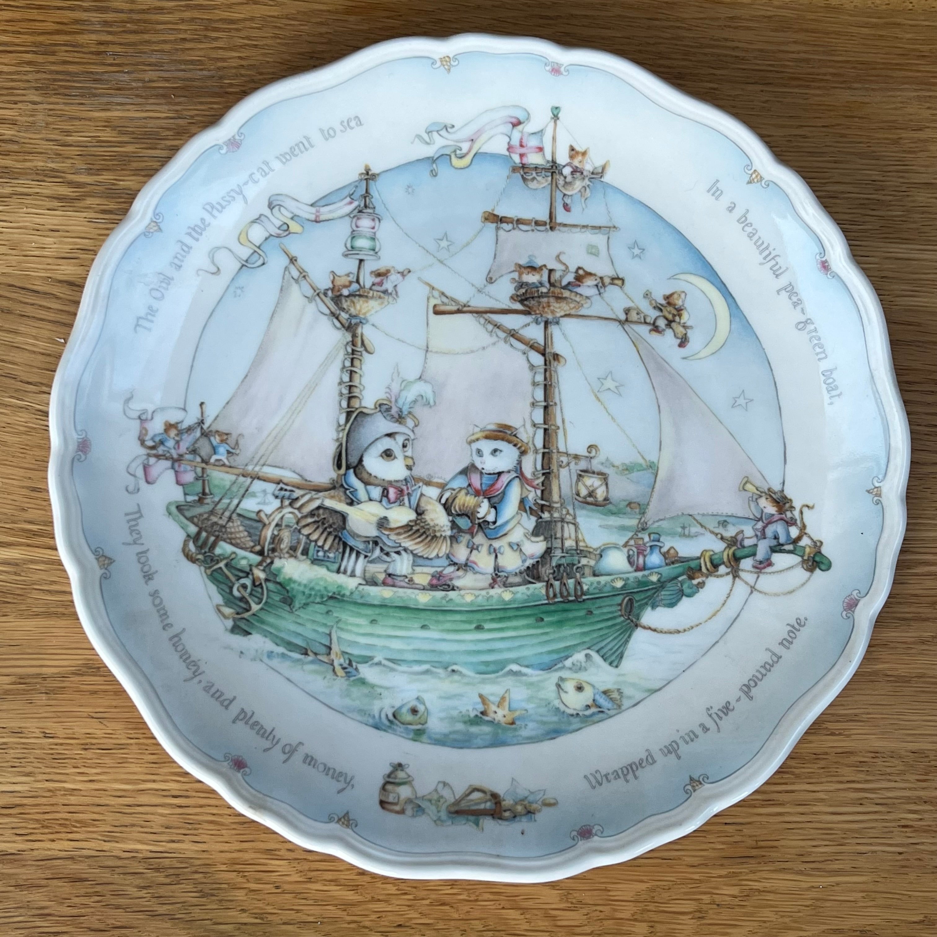 Vintage Plate The Owl and The Pussycat by Royal Doulton